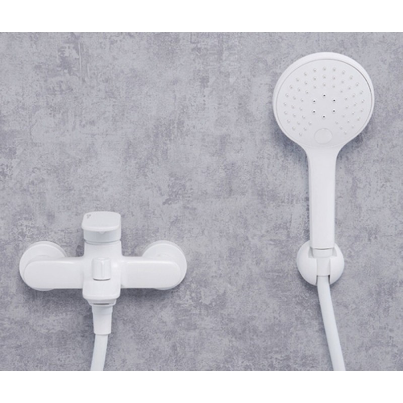 Смеситель WasserKRAFT для ванны и душа, цвет белый Soft-touch, 8501