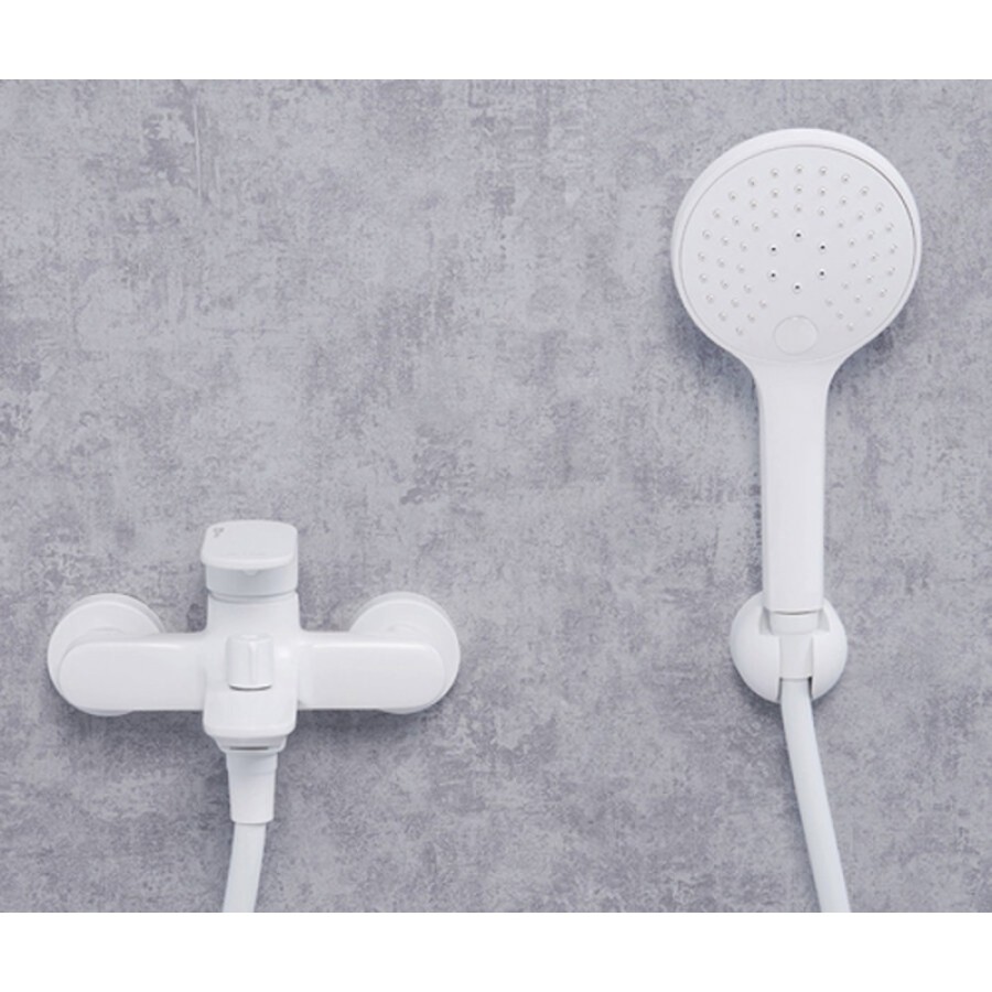 Смеситель WasserKRAFT для ванны и душа, цвет белый Soft-touch, 8501