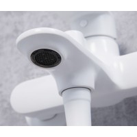 Смеситель WasserKRAFT для ванны и душа, цвет белый Soft-touch, 8501