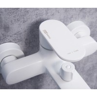 Смеситель WasserKRAFT для ванны и душа, цвет белый Soft-touch, 8501