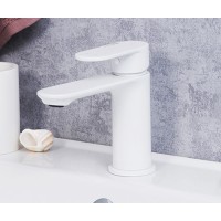 Смеситель WasserKRAFT для раковины, цвет белый Soft-touch, 8503