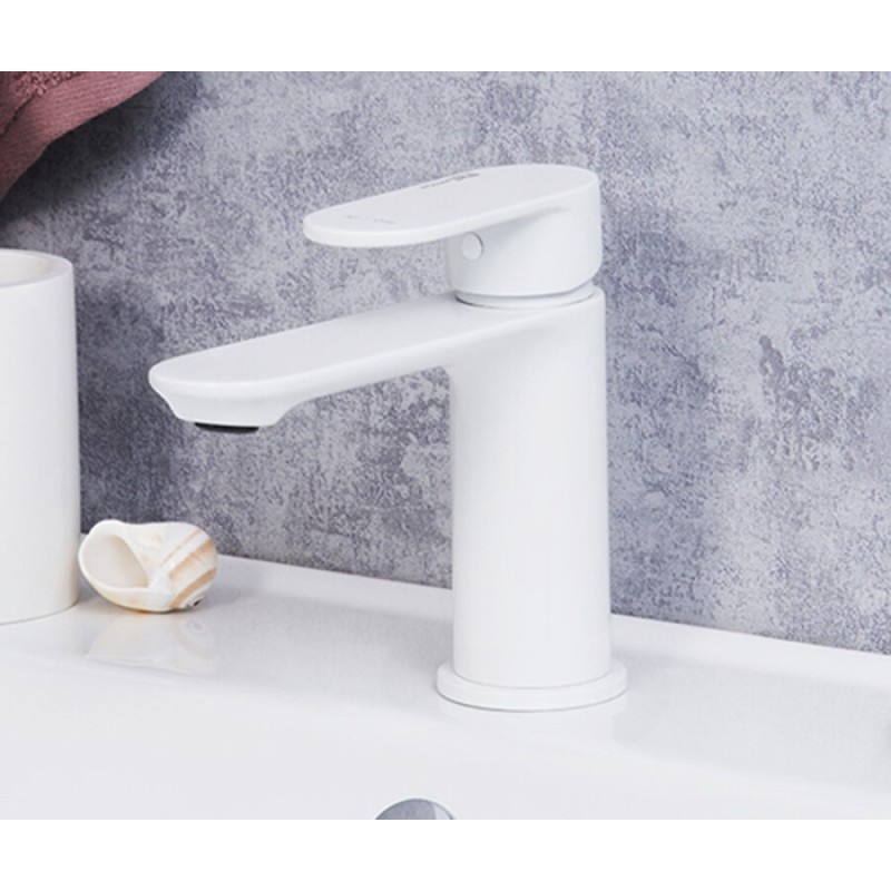 Смеситель WasserKRAFT для раковины, цвет белый Soft-touch, 8503