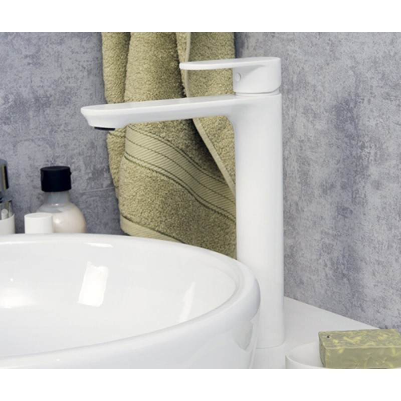 Смеситель WasserKRAFT для раковины, цвет белый Soft-touch, 8503H