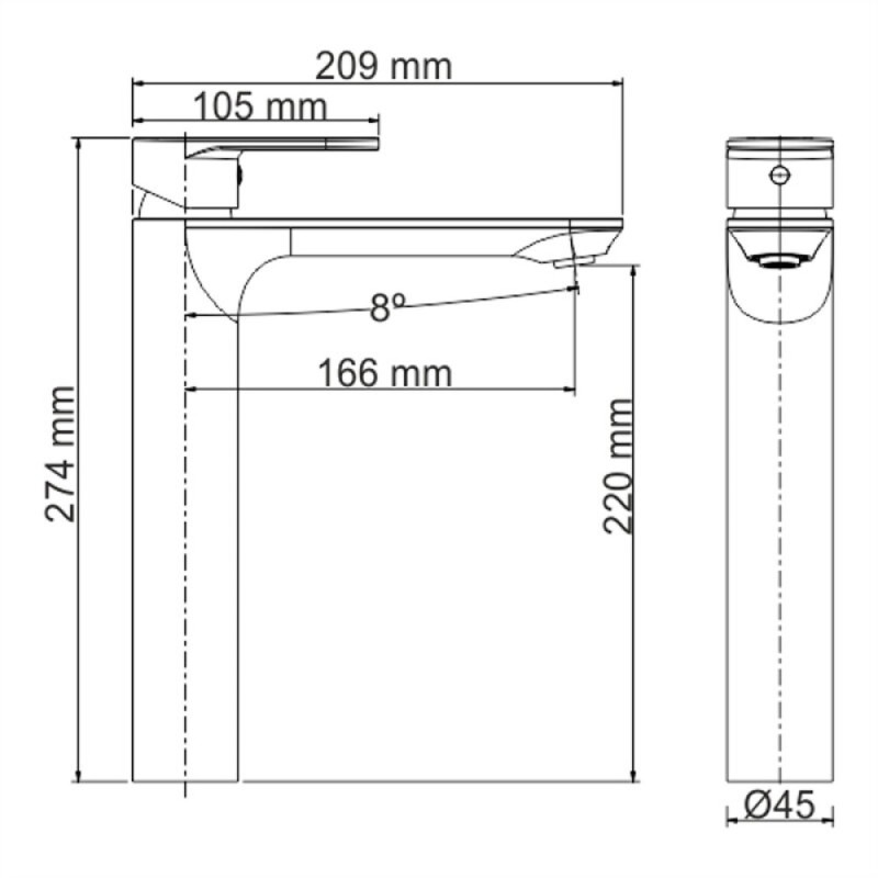 Смеситель WasserKRAFT для раковины, цвет белый Soft-touch, 8503H