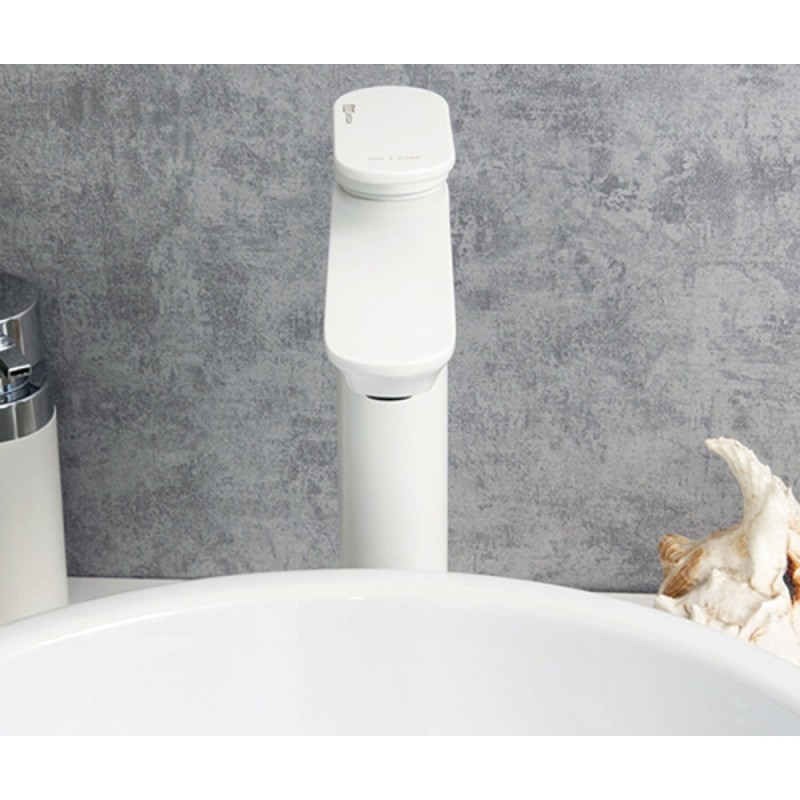 Смеситель WasserKRAFT для раковины, цвет белый Soft-touch, 8503H