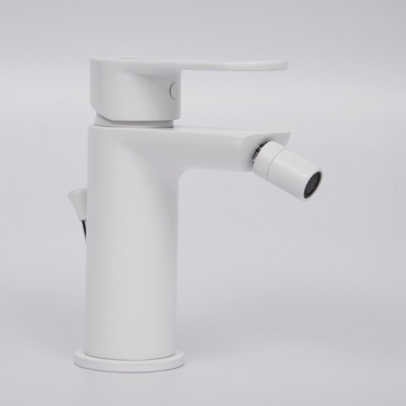 Смеситель WasserKRAFT Mindel, для биде, с донным клапаном, цвет белый Soft-touch, 8506