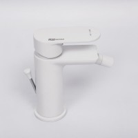 Смеситель WasserKRAFT Mindel, для биде, с донным клапаном, цвет белый Soft-touch, 8506