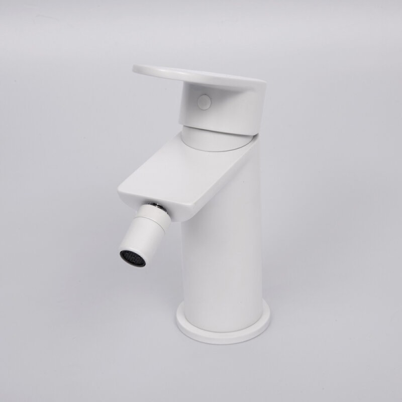 Смеситель WasserKRAFT Mindel, для биде, с донным клапаном, цвет белый Soft-touch, 8506