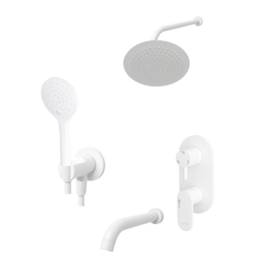 Душевая система WasserKRAFT 8500 А85161, цвет белый Soft-touch