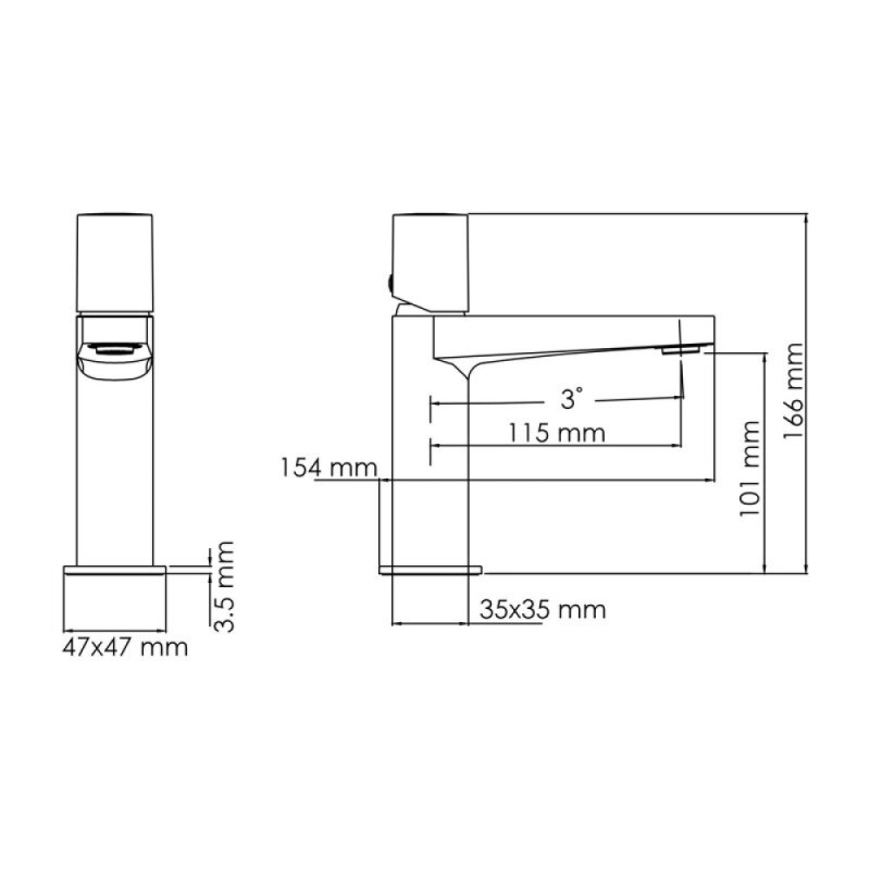 Смеситель для раковины WasserKRAFT Naab, хром, 8603