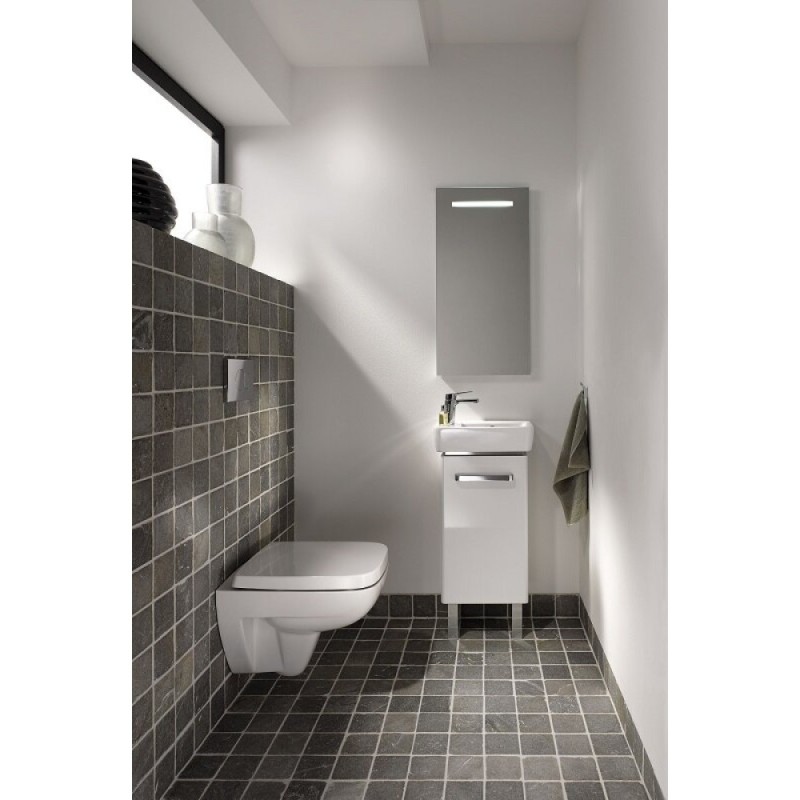 Тумба под раковину Geberit Renova Compact 862040000, 35 см, подвесная, цвет белый глянцевый