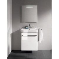 Тумба с раковиной Geberit Renova Compact, 55 см, цвет белый глянцевый, 862060000/226160000