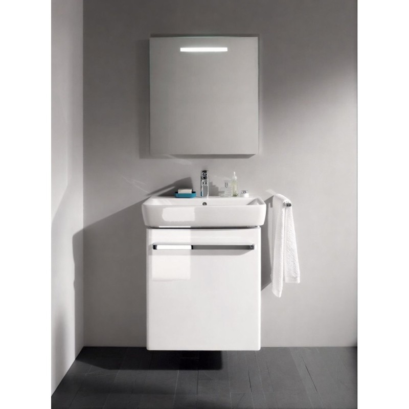 Тумба с раковиной Geberit Renova Compact, 55 см, цвет белый глянцевый, 862060000/226160000