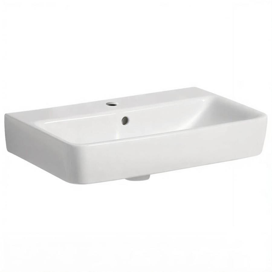 Тумба с раковиной Geberit Renova Compact, 55 см, цвет белый глянцевый, 862060000/226160000