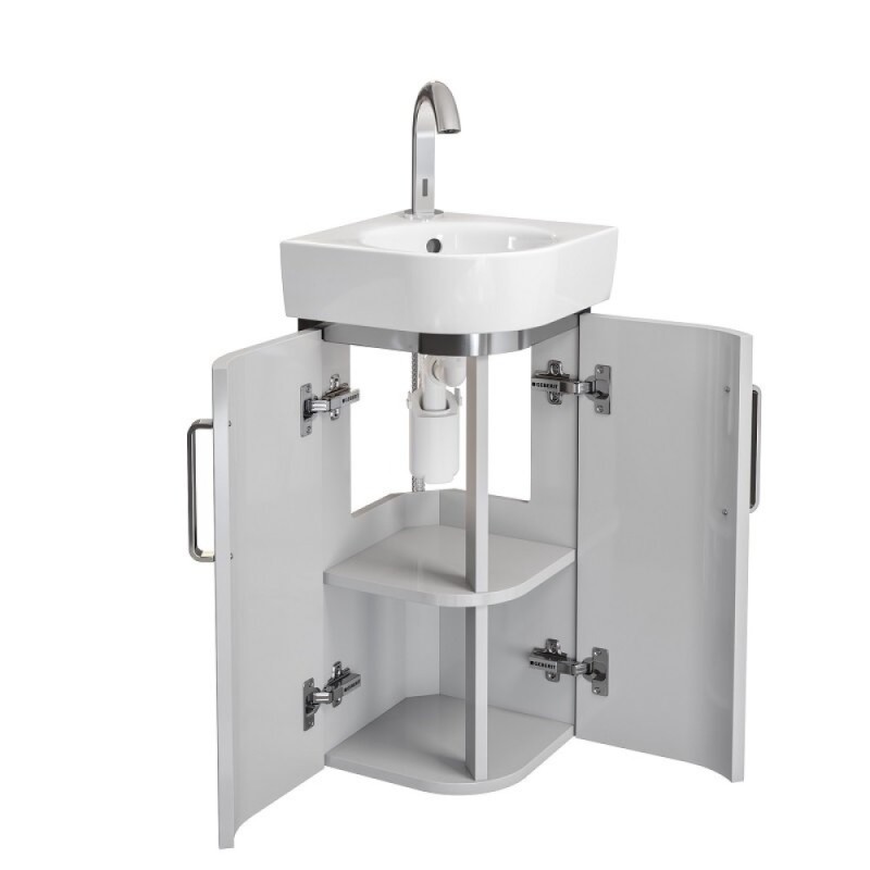 Тумба под раковину Geberit Renova Compact 862133000, 42.5 см, цвет светло-серый