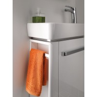 Тумба под раковину Geberit Renova Compact, 50 см, с полотенцедержателем слева, цвет белый глянцевый, 862250000