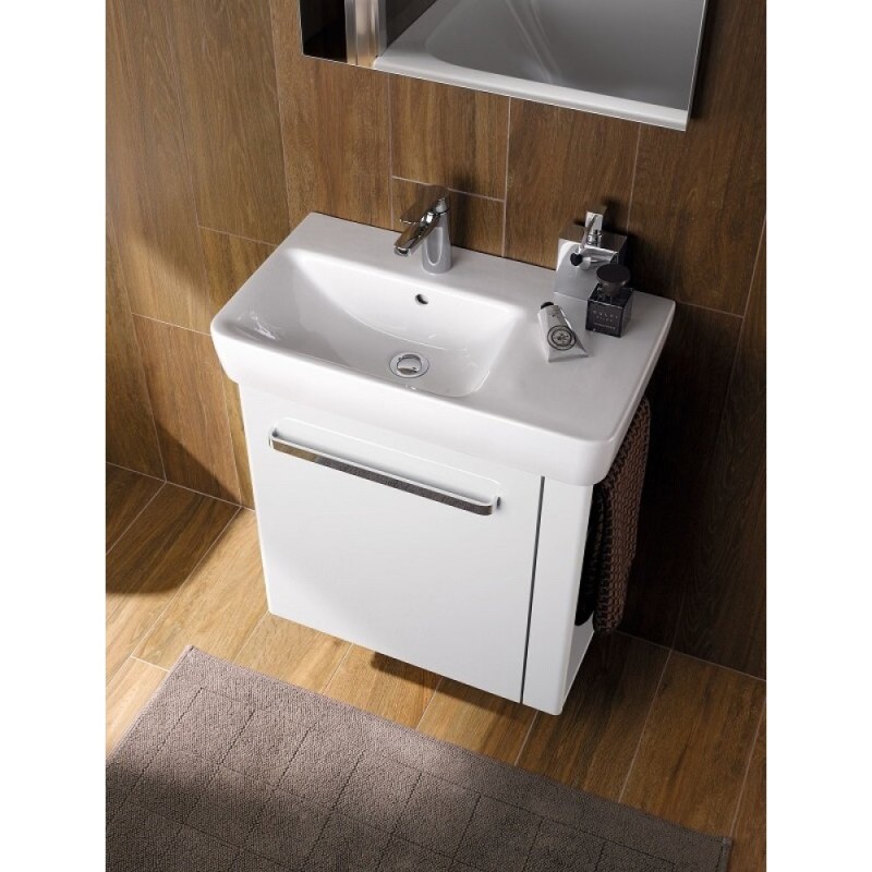 Тумба под раковину Geberit Renova Nr. 1 862265000/862065000, 60 см, L/R, подвесная, с полотенцедержателем, цвет белый