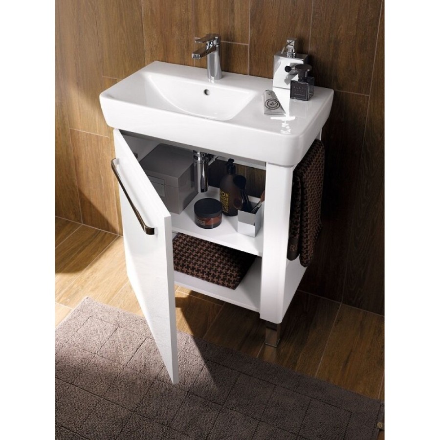 Тумба под раковину Geberit Renova Nr. 1 862265000/862065000, 60 см, L/R, подвесная, с полотенцедержателем, цвет белый