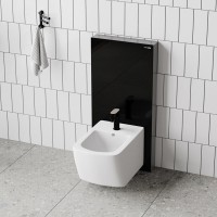 Пристенный модуль системы инсталляции WasserKraft Naab 86 86BDT.050.BL, для биде, цвет - черный