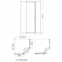 Душевой уголок WasserKRAFT Naab 86S 86S38, 100 х 100 см, профиль хром, стекло прозрачное, с открытием двери вовнутрь