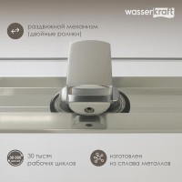 Душевой уголок WasserKRAFT Naab 86S 86S38, 100 х 100 см, профиль хром, стекло прозрачное, с открытием двери вовнутрь
