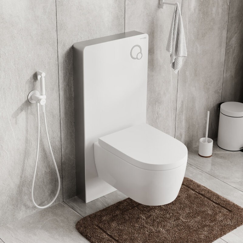 Пристенный модуль системы инсталляции WasserKraft Naab 86 86TLT.040.PE.WH, для унитазов, цвет - белый