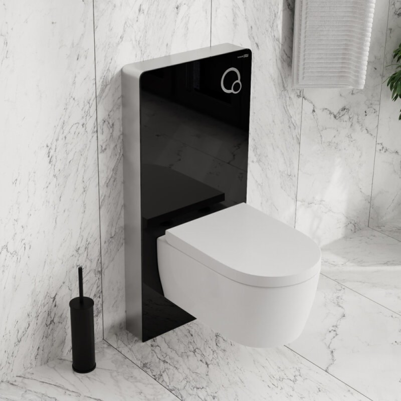 Пристенный модуль системы инсталляции WasserKraft Naab 86 86TLT.040.PE.BL, для унитазов, цвет - черный