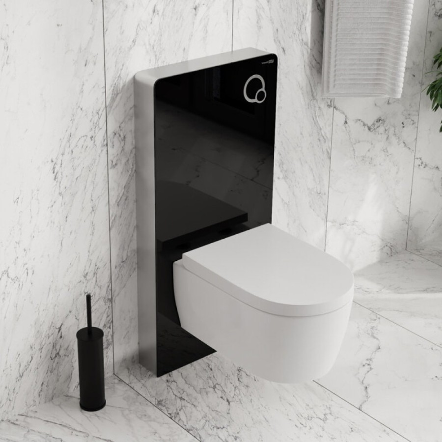 Пристенный модуль системы инсталляции WasserKraft Naab 86 86TLT.040.PE.BL, для унитазов, цвет - черный