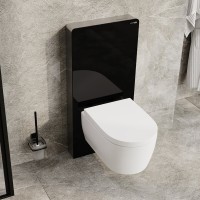 Пристенный модуль системы инсталляции WasserKraft Naab 86 86TLT.040.SE.BL, для унитазов, цвет - черный