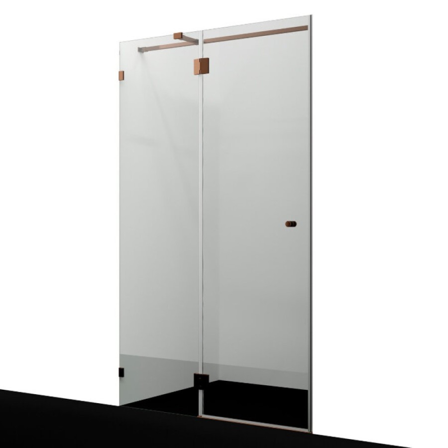 Душевая дверь WasserKRAFT Paar 88H 88H05, 120 см, стекло прозрачное, фурнитура золото глянцевое