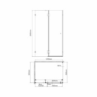 Душевой уголок WasserKRAFT Paar 88H 88H07-TG, 120 х 90 см, стекло тонированное, фурнитура золото глянцевое