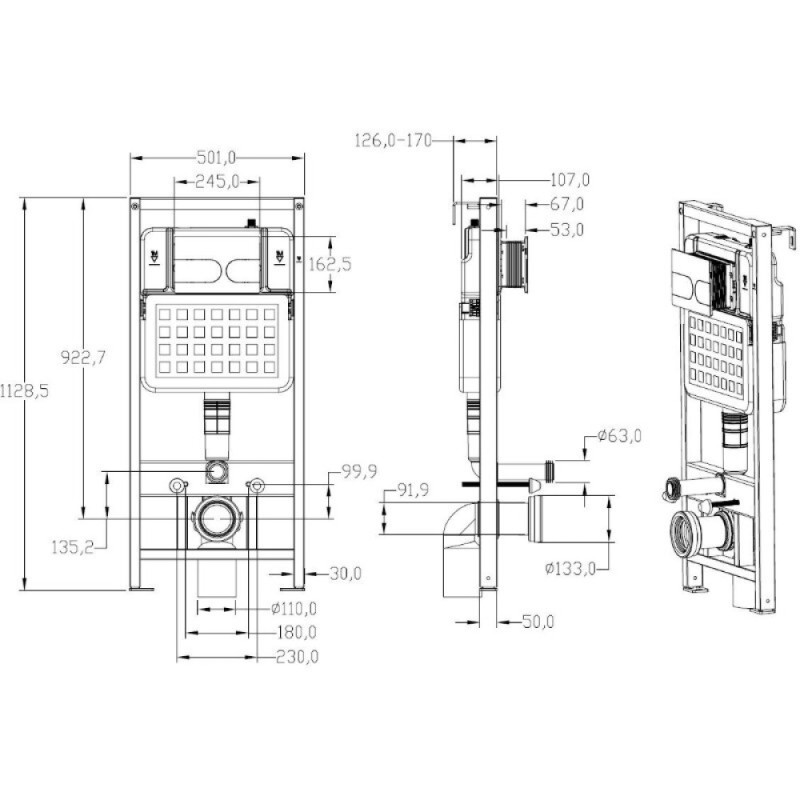 Инсталляция для унитаза Allen Brau Evo 9.1EV00.20, синяя