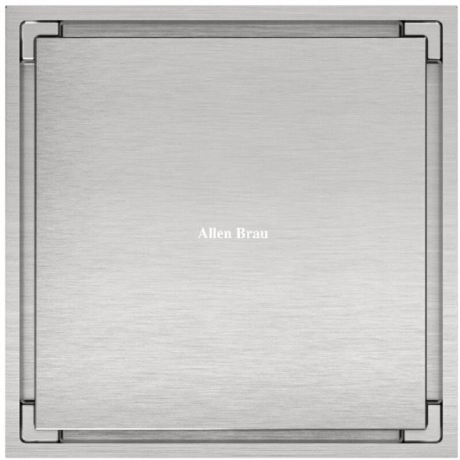 Душевой трап Allen Brau Priority 9.50023.BN, 10 х 10 см, никель браш