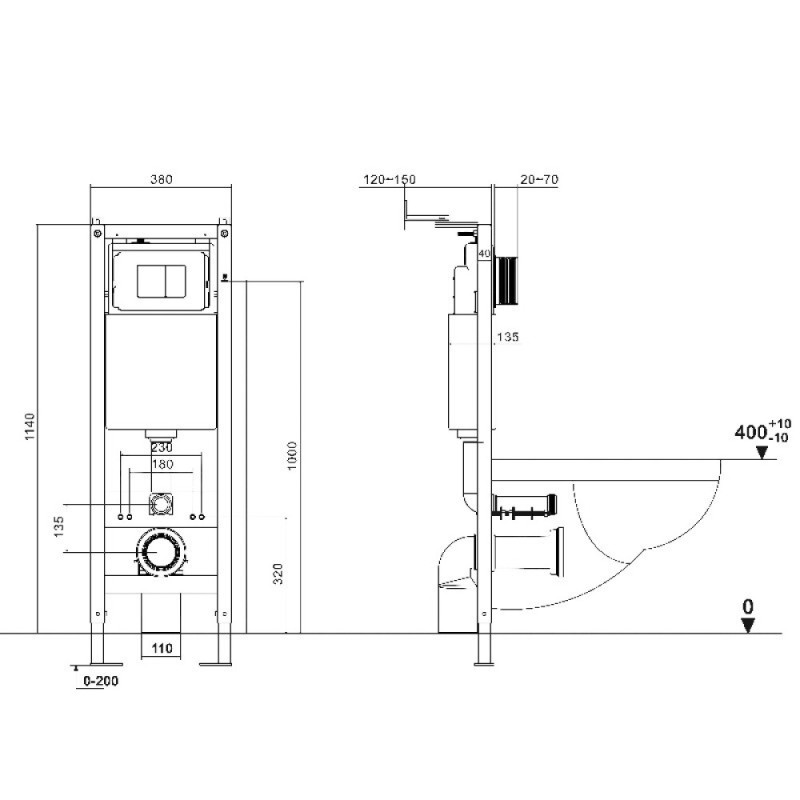 Инсталляция для унитаза Grossman 900.K31.03.000, цвет синий