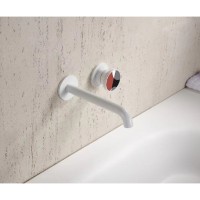 Смеситель для раковины Bronze de Luxe OMG, 9007W-R, белый/красный