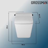 Инсталляция 901.5701.01.000 Grossman 901.K31.01.000, унитаз подвесной белый Grossman GR-5701 smart, с биде, сиденье микролифт