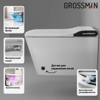 Инсталляция 901.5701.01.000 Grossman 901.K31.01.000, унитаз подвесной белый Grossman GR-5701 smart, с биде, сиденье микролифт