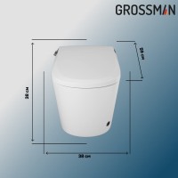 Инсталляция 901.5702.01.000 Grossman 901.K31.01.000, унитаз импульсный подвесной белый Grossman GR-5702 smart, с биде, сиденье микролифт