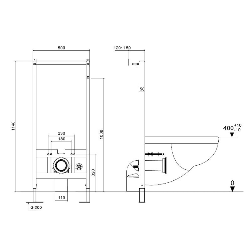 Инсталляция для импульсного унитаза Grossman 901.K31.01.000, цвет синий