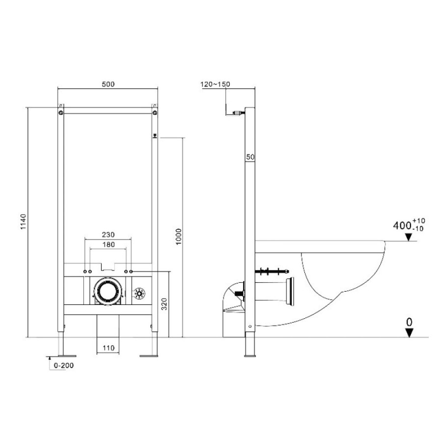 Инсталляция для импульсного унитаза Grossman 901.K31.01.000, цвет синий
