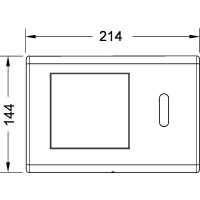 Клавиша смыва для писсуара TECE Planus 9240350, сенсорная, 6 V-Batterie, нержавеющая сталь, сатин