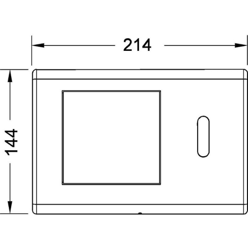 Клавиша смыва для писсуара TECE Planus 9240350, сенсорная, 6 V-Batterie, нержавеющая сталь, сатин