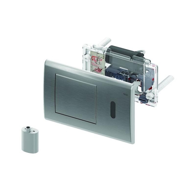 Клавиша смыва для писсуара TECE Planus 9240350, сенсорная, 6 V-Batterie, нержавеющая сталь, сатин
