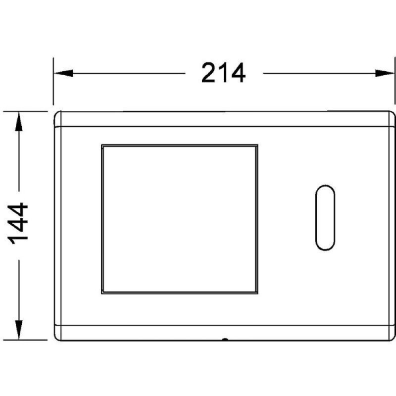Клавиша смыва для писсуара TECE Planus 220/12 V 9240353, сенсорная, механическая, хром глянцевый