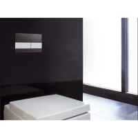Клавиша смыва TECE Square 9240806, механическая, рамка черное стекло, клавиши сатин