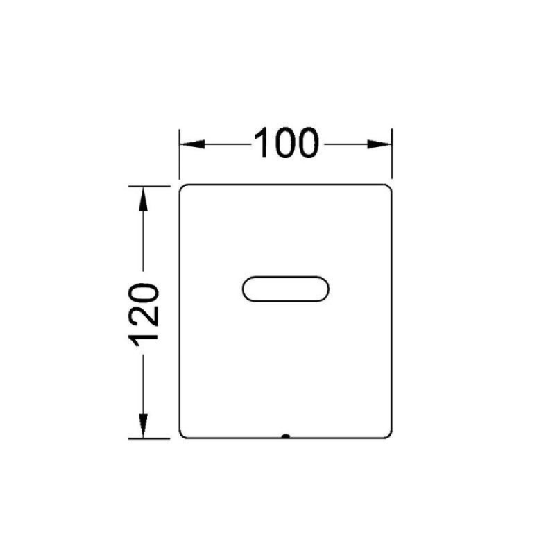 Клавиша смыва TECE Planus Urinal 220/12 V 9242352, сенсорная, нержавеющая сталь, сатин