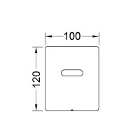 Клавиша смыва TECE Planus Urinal 220/12 V 9242353, сенсорная, хром глянцевый