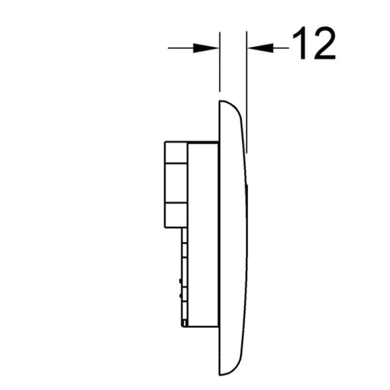 Клавиша смыва TECE Planus Urinal 220/12 V 9242355, сенсорная, белый матовый