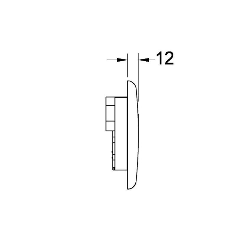 Клавиша смыва для писсуара TECE Planus 9242356, сенсорная, 6 V-Batterie, белый глянцевый