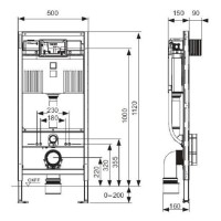 Инсталляция для унитаза TECEprofil 9300300, красный, серый